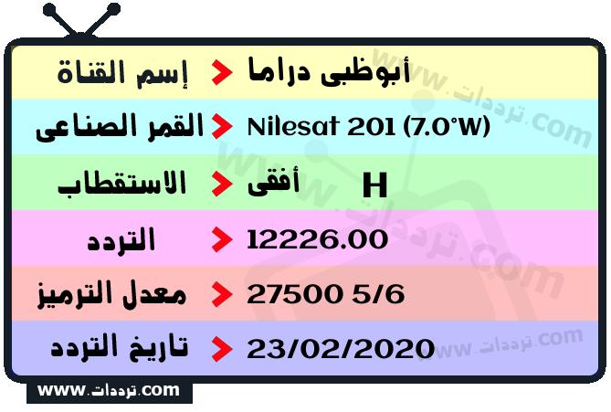 تردد قناة أبوظبي دراما على القمر نايل سات 201 7 غرب 2026