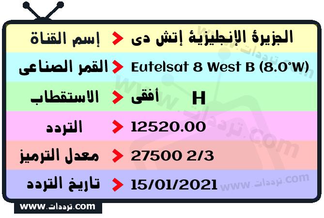 تردد قناة الجزيرة الإنجليزية إتش دي على القمر يوتلسات 8 بي 8 غربا 2026