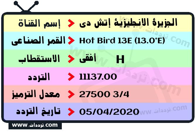 تردد قناة الجزيرة الانجليزية إتش دي على القمر هوت بيرد 13 شرق 2026