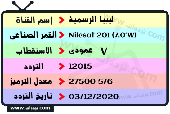 تردد قناة ليبيا الرسمية على القمر نايل سات 201 7 غرب 2026