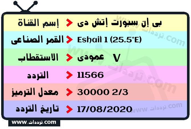 تردد قناة بي إن سبورت إتش دي على القمر سهيل سات 1 25.5 شرق 2026