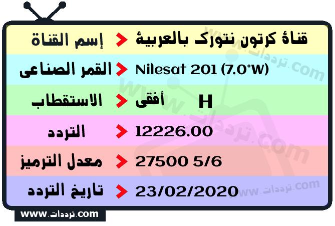 تردد قناة قناة كرتون نتورك بالعربية على القمر نايل سات 201 7 غرب 2026