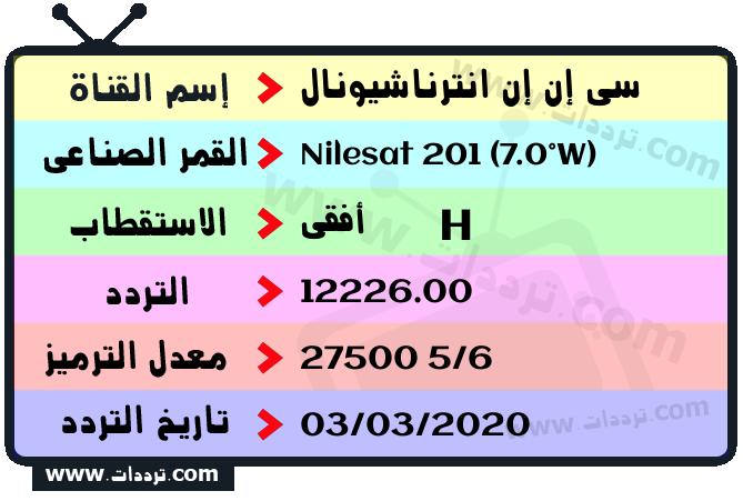 تردد قناة سي إن إن انترناشيونال على القمر نايل سات 201 7 غرب 2026