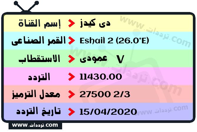 تردد قناة دي كيدز على القمر سهيل سات 2 26 شرق 2025