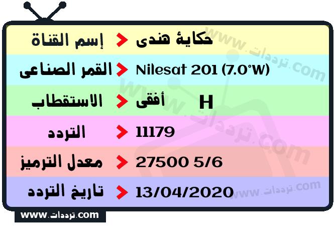تردد قناة حكاية هندي على القمر نايل سات 201 7 غرب 2026