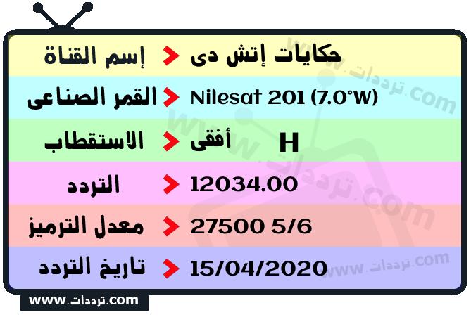 تردد قناة حكايات إتش دي على القمر نايل سات 201 7 غرب 2026
