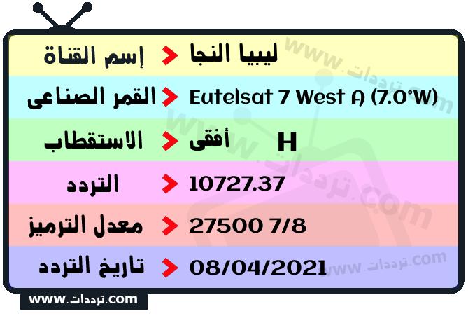 تردد قناة ليبيا النجا على القمر يوتلسات 7 غرب أ 2026