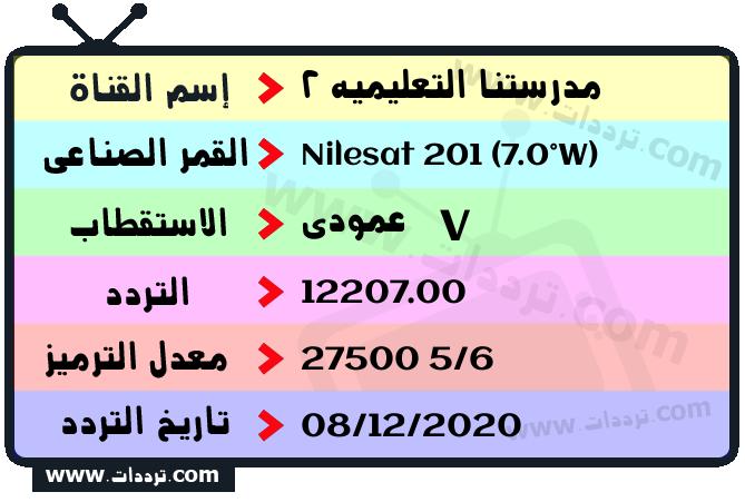تردد قناة مدرستنا التعليميه 2 على القمر نايل سات 201 7 غرب 2026