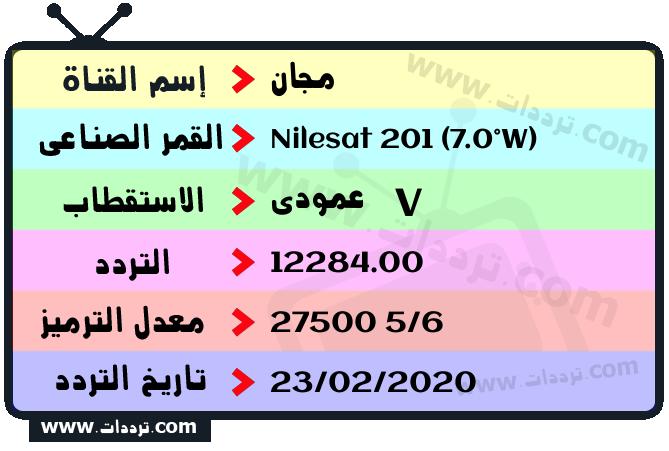 تردد قناة مجان على القمر نايل سات 201 7 غرب 2026