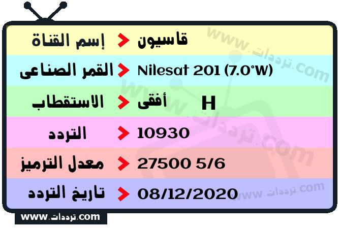 تردد قناة قاسيون على القمر نايل سات 201 7 غرب 2026