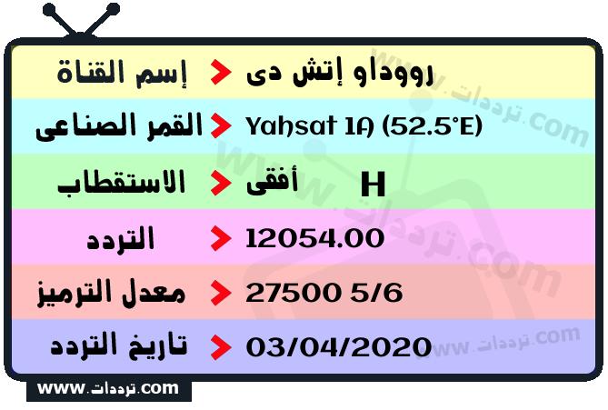 تردد قناة رووداو إتش دي على القمر ياه سات 1 52.5 شرقا 2026