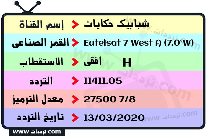 تردد قناة شبابيك حكايات على القمر يوتلسات 7 غرب أ 2026