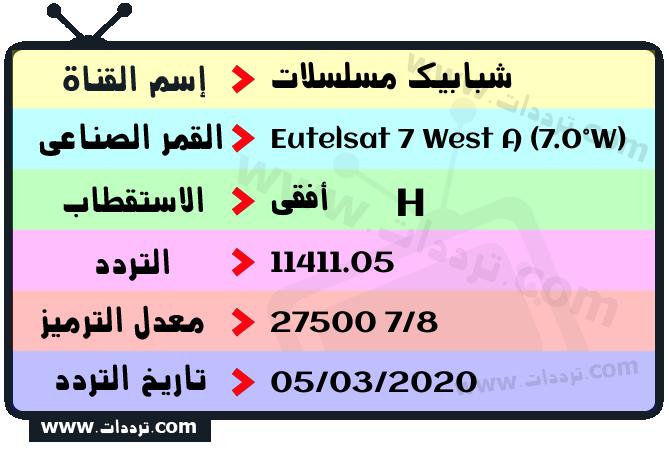 تردد قناة شبابيك مسلسلات على القمر يوتلسات 7 غرب أ 2026