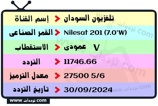تردد قناة تلفزيون السودان على القمر نايل سات 201 7 غرب 2025