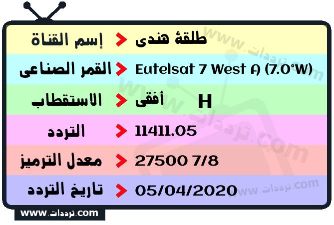 تردد قناة طلقة هندي على القمر يوتلسات 7 غرب أ 2026